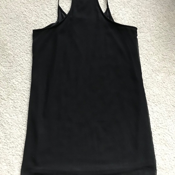 Black beaded sheath dress with spaghetti straps - Picture 6 of 9